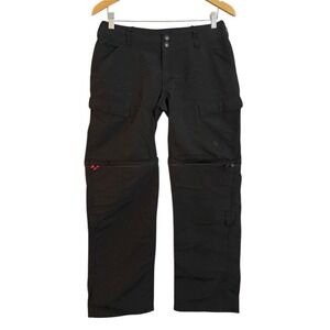 The North Face Womens Black Hiking Pants Size 6 Nylon Zip Fly Drawstring Waist